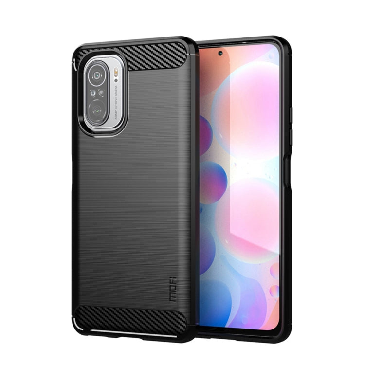 For Xiaomi Redmi Note 11T Pro 5G / 11T Pro Plus 5G MOFI Gentleness Series Brushed Texture Carbon Fiber Soft TPU Case(Black) -  by MOFI | Online Shopping South Africa | PMC TechLife