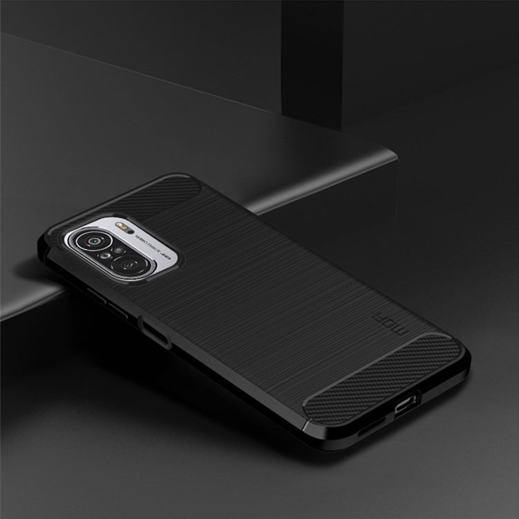 For Xiaomi Redmi Note 11T Pro 5G / 11T Pro Plus 5G MOFI Gentleness Series Brushed Texture Carbon Fiber Soft TPU Case(Black) -  by MOFI | Online Shopping South Africa | PMC TechLife