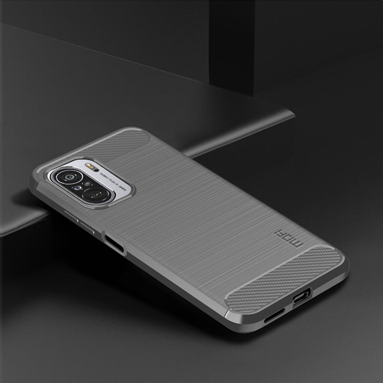 For Xiaomi Redmi Note 11T Pro 5G / 11T Pro Plus 5G MOFI Gentleness Series Brushed Texture Carbon Fiber Soft TPU Case(Gray) -  by MOFI | Online Shopping South Africa | PMC TechLife