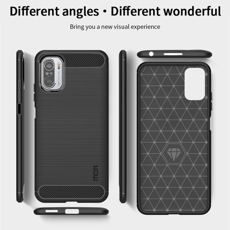 For Xiaomi Redmi Note 11T Pro 5G / 11T Pro Plus 5G MOFI Gentleness Series Brushed Texture Carbon Fiber Soft TPU Case(Gray) -  by MOFI | Online Shopping South Africa | PMC TechLife