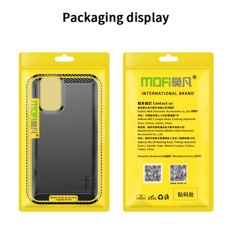 For Xiaomi Redmi Note 11T Pro 5G / 11T Pro Plus 5G MOFI Gentleness Series Brushed Texture Carbon Fiber Soft TPU Case(Gray) -  by MOFI | Online Shopping South Africa | PMC TechLife