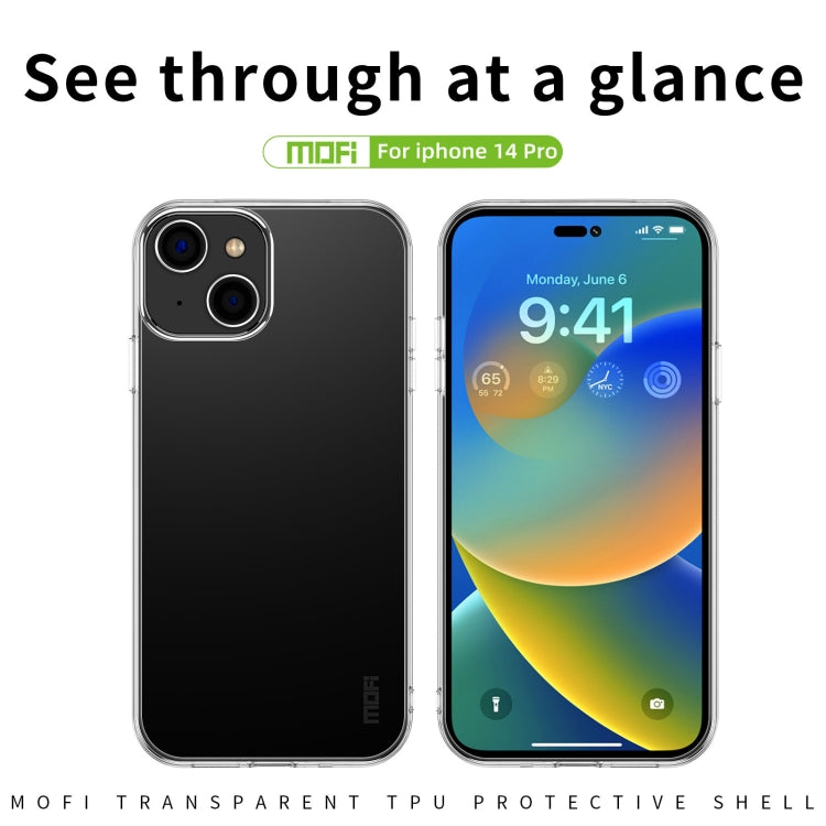 For iPhone 14 MOFI Ming Series Ultra-thin TPU Phone Case (Transparent) - iPhone 14 Cases by MOFI | Online Shopping South Africa | PMC TechLife