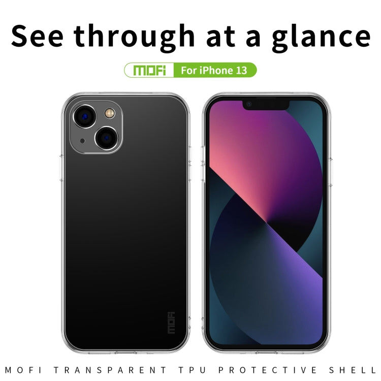 For iPhone 13 MOFI Ming Series Ultra-thin TPU Phone Case(Transparent) - iPhone 13 Cases by MOFI | Online Shopping South Africa | PMC TechLife