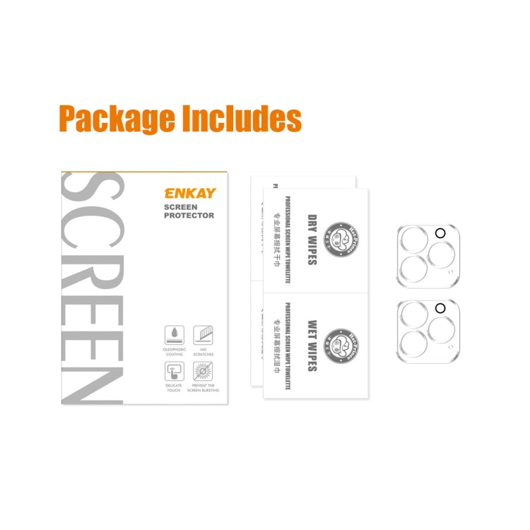 2 PCS ENKAY Hat-Prince 9H Rear Camera Lens Tempered Glass Film for iPhone 14 Pro / 14 Pro Max - free shipping - PMC TechLife - Order now!
