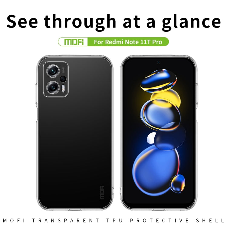 For Xiaomi Redmi Note 11T Pro 5G / Note 11T Pro+ MOFI Ming Series Ultra-thin TPU Phone Case(Transparent) - Xiaomi Cases by MOFI | Online Shopping South Africa | PMC TechLife