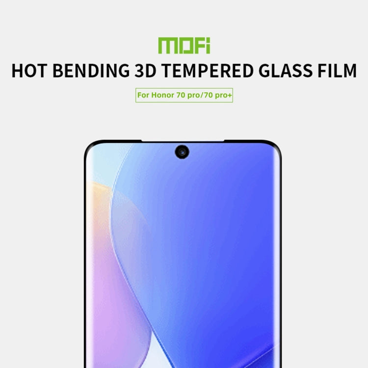 For Honor 70 Pro / 70 Pro+ MOFI 9H 3D Hot Bending Tempered Glass Film(Black) - free shipping - PMC TechLife - Order now!