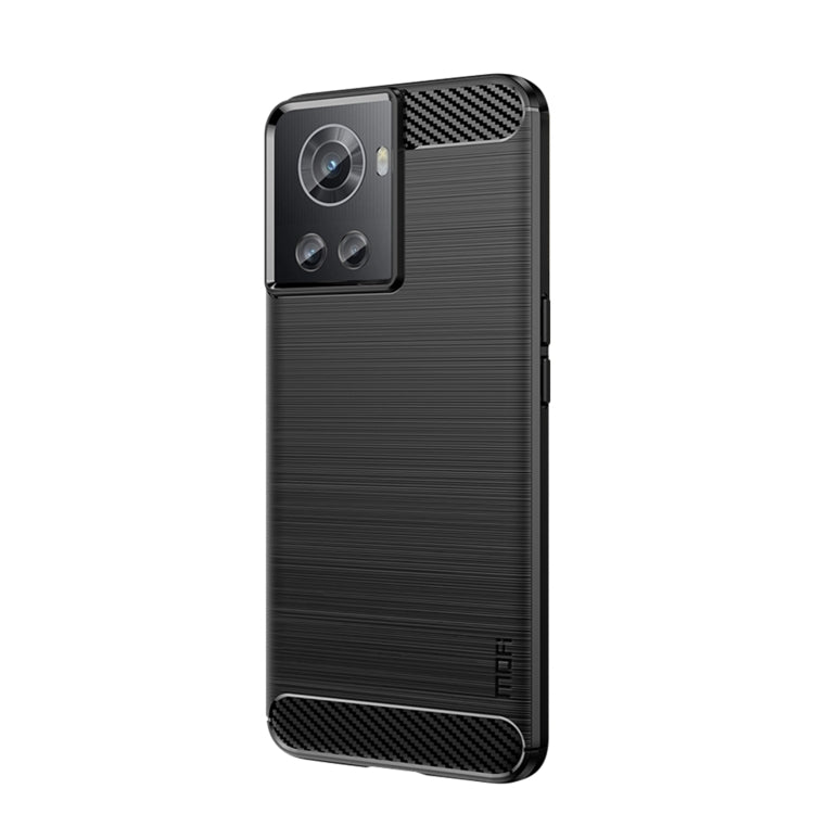 For OnePlus Ace / 10R 5G MOFI Gentleness Series Brushed Texture Carbon Fiber Soft TPU Case(Black) - OnePlus Cases by MOFI | Online Shopping South Africa | PMC TechLife