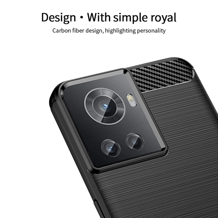 For OnePlus Ace / 10R 5G MOFI Gentleness Series Brushed Texture Carbon Fiber Soft TPU Case(Black) - OnePlus Cases by MOFI | Online Shopping South Africa | PMC TechLife