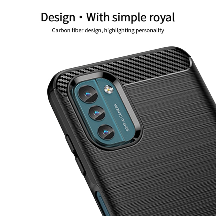 For Nokia G11 / G21 MOFI Gentleness Series Brushed Texture Carbon Fiber Soft TPU Case(Black) - Nokia Cases by MOFI | Online Shopping South Africa | PMC TechLife