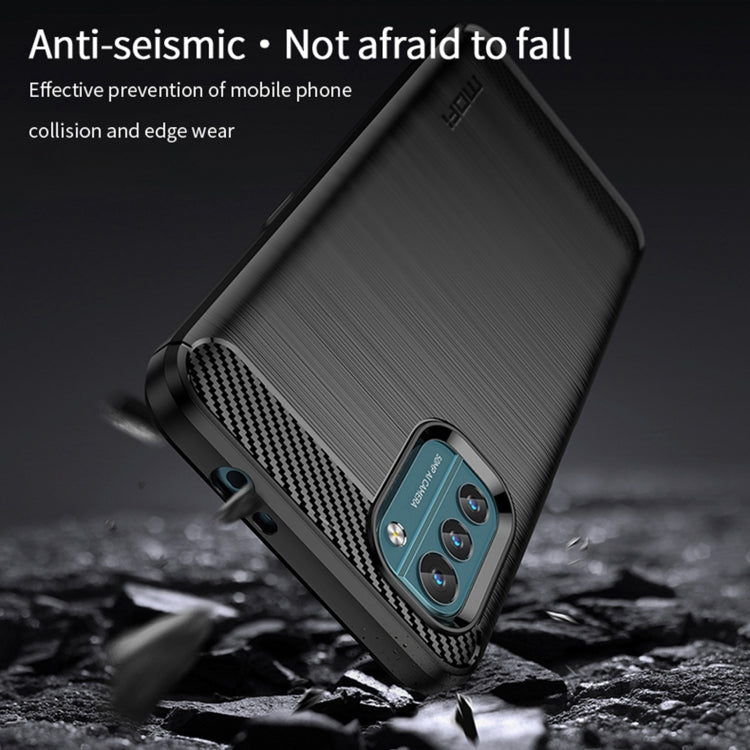 For Nokia G11 / G21 MOFI Gentleness Series Brushed Texture Carbon Fiber Soft TPU Case(Red) - Nokia Cases by MOFI | Online Shopping South Africa | PMC TechLife