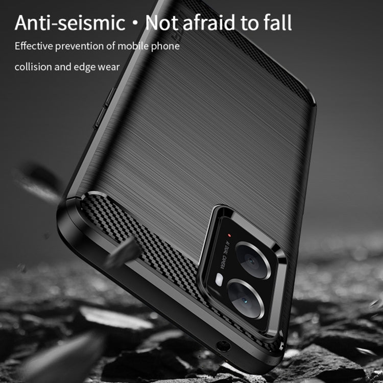For OPPO A57 4G / A57 5G / A77 5G  MOFI Gentleness Series Brushed Texture Carbon Fiber Soft TPU Case(Black) -  by MOFI | Online Shopping South Africa | PMC TechLife