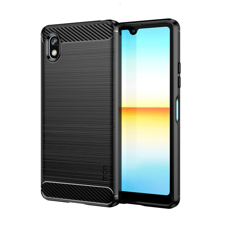 For Sony Xperia Ace 3 MOFI Gentleness Brushed Carbon Fiber Soft TPU Case(Black) - Sony Cases by MOFI | Online Shopping South Africa | PMC TechLife | Buy Now Pay Later Mobicred