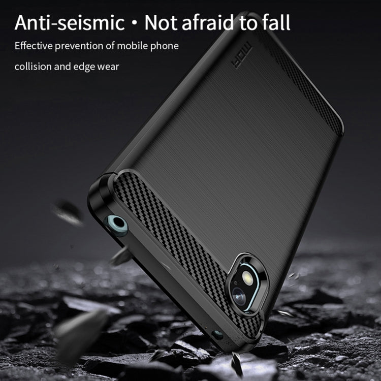 For Sony Xperia Ace 3 MOFI Gentleness Brushed Carbon Fiber Soft TPU Case(Black) - Sony Cases by MOFI | Online Shopping South Africa | PMC TechLife | Buy Now Pay Later Mobicred