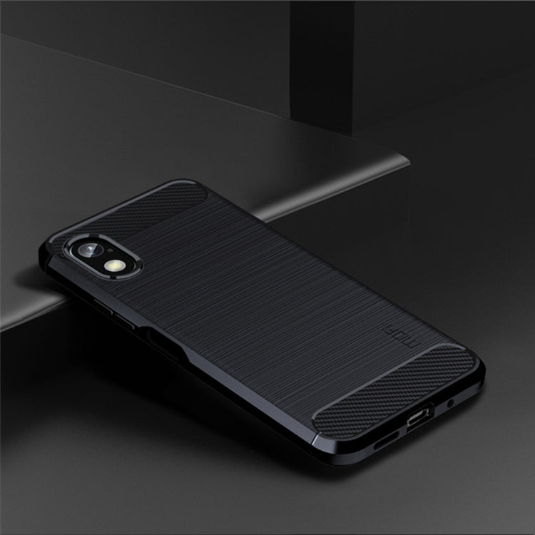 For Sony Xperia Ace 3 MOFI Gentleness Brushed Carbon Fiber Soft TPU Case(Blue) - Sony Cases by MOFI | Online Shopping South Africa | PMC TechLife | Buy Now Pay Later Mobicred