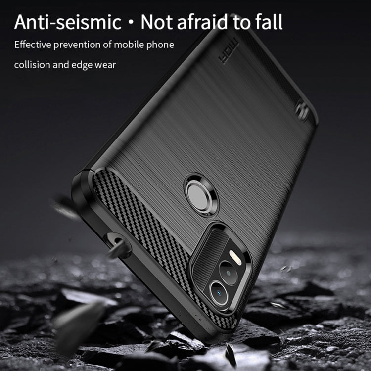 For Nokia C21 Plus MOFI Gentleness Brushed Carbon Fiber Soft TPU Case(Black) - Nokia Cases by MOFI | Online Shopping South Africa | PMC TechLife | Buy Now Pay Later Mobicred