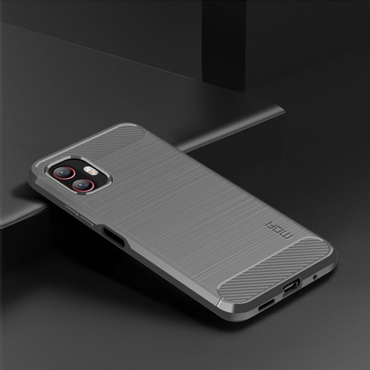 For Samsung Galaxy Xcover6 Pro / Xcover Pro 2 MOFI Gentleness Brushed Carbon Fiber Soft TPU Case(Gray) -  by MOFI | Online Shopping South Africa | PMC TechLife | Buy Now Pay Later Mobicred
