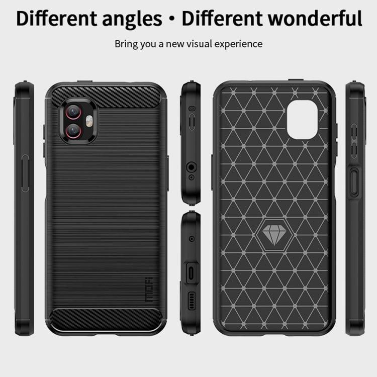 For Samsung Galaxy Xcover6 Pro / Xcover Pro 2 MOFI Gentleness Brushed Carbon Fiber Soft TPU Case(Gray) -  by MOFI | Online Shopping South Africa | PMC TechLife | Buy Now Pay Later Mobicred