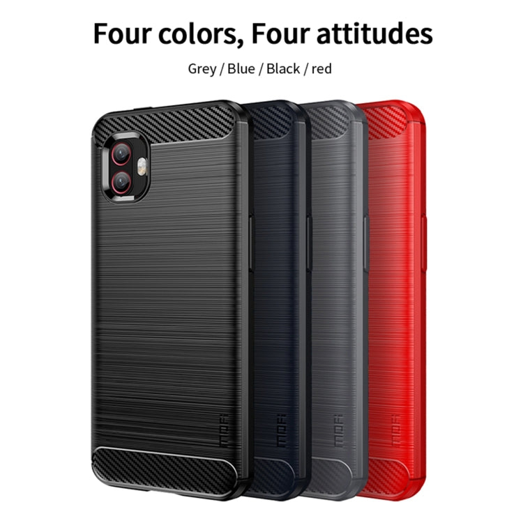 For Samsung Galaxy Xcover6 Pro / Xcover Pro 2 MOFI Gentleness Brushed Carbon Fiber Soft TPU Case(Gray) -  by MOFI | Online Shopping South Africa | PMC TechLife | Buy Now Pay Later Mobicred