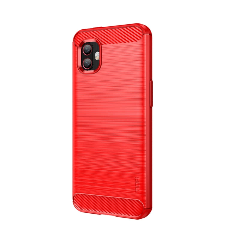 For Samsung Galaxy Xcover6 Pro / Xcover Pro 2 MOFI Gentleness Brushed Carbon Fiber Soft TPU Case(Red) -  by MOFI | Online Shopping South Africa | PMC TechLife | Buy Now Pay Later Mobicred