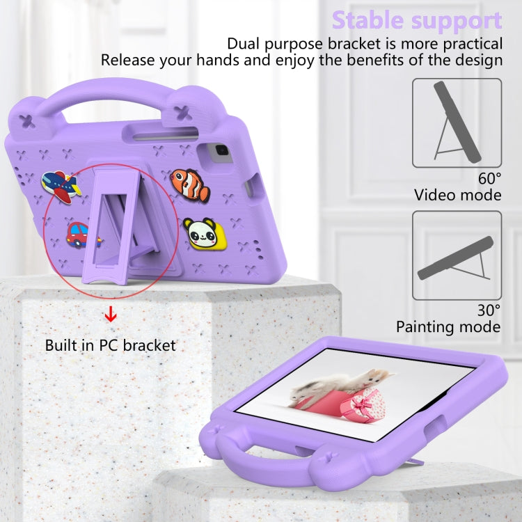 For Samsung Galaxy Tab A 8.0 2019 T290 / T295 Handle Kickstand Children EVA Shockproof Tablet Case(Lighte Purple) - Other Galaxy Tab PC by PMC TechLife | Online Shopping South Africa | PMC TechLife