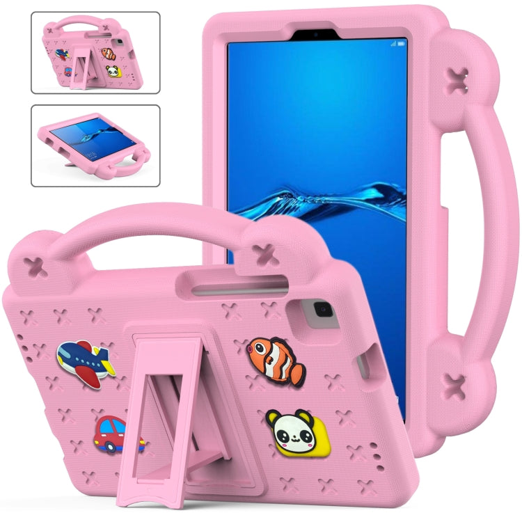 For Huawei MediaPad M3 Lite 8.0 Handle Kickstand Children EVA Shockproof Tablet Case(Pink) - Huawei by PMC TechLife | Online Shopping South Africa | PMC TechLife