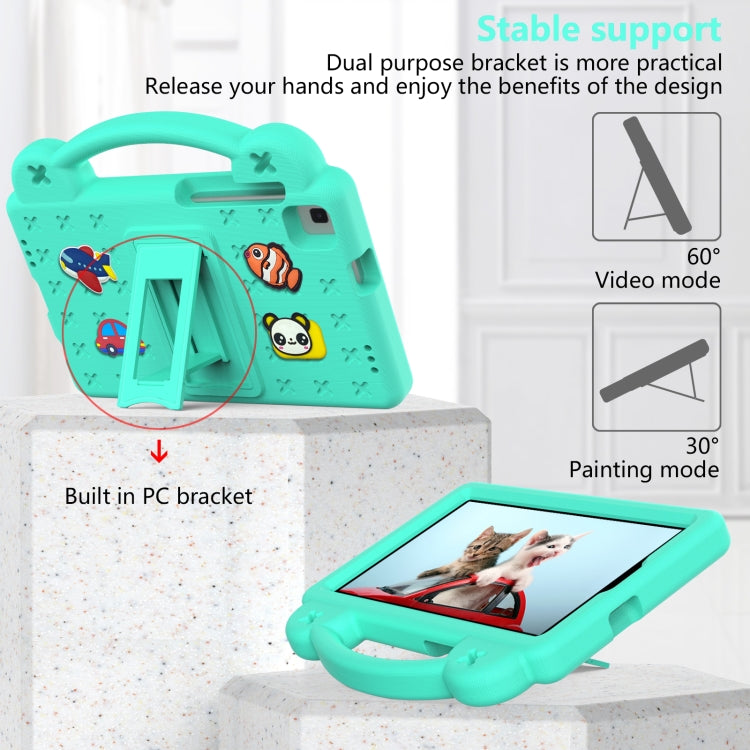 For Huawei MediaPad M3 Lite 8.0 Handle Kickstand Children EVA Shockproof Tablet Case(Mint Green) - Huawei by PMC TechLife | Online Shopping South Africa | PMC TechLife | Buy Now Pay Later Mobicred
