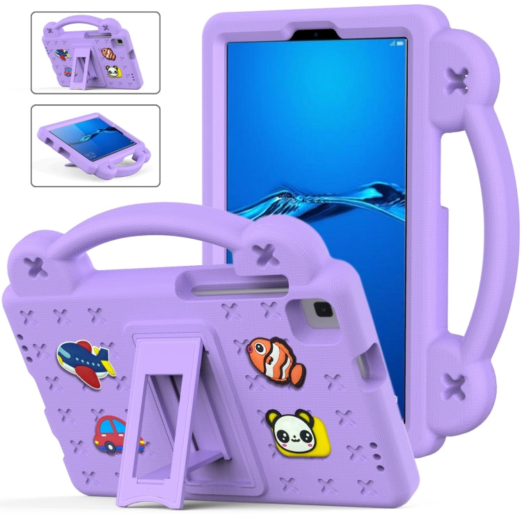 For Huawei MediaPad M3 Lite 8.0 Handle Kickstand Children EVA Shockproof Tablet Case(Light Purple) - Huawei by PMC TechLife | Online Shopping South Africa | PMC TechLife | Buy Now Pay Later Mobicred