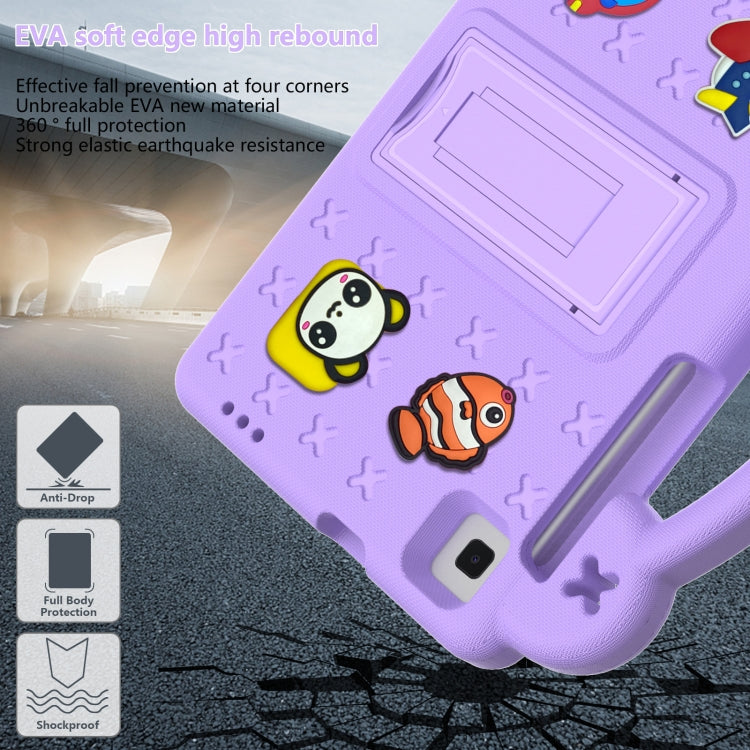 For Huawei MediaPad M3 Lite 8.0 Handle Kickstand Children EVA Shockproof Tablet Case(Light Purple) - Huawei by PMC TechLife | Online Shopping South Africa | PMC TechLife | Buy Now Pay Later Mobicred