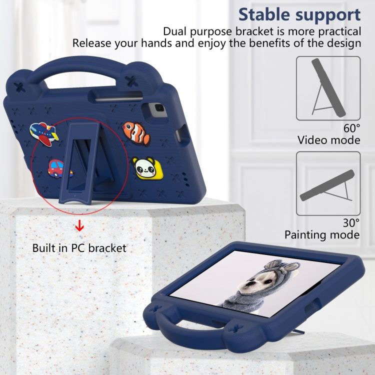 For Huawei MediaPad M3 Lite 8.0 Handle Kickstand Children EVA Shockproof Tablet Case(Navy Blue) - Huawei by PMC TechLife | Online Shopping South Africa | PMC TechLife | Buy Now Pay Later Mobicred
