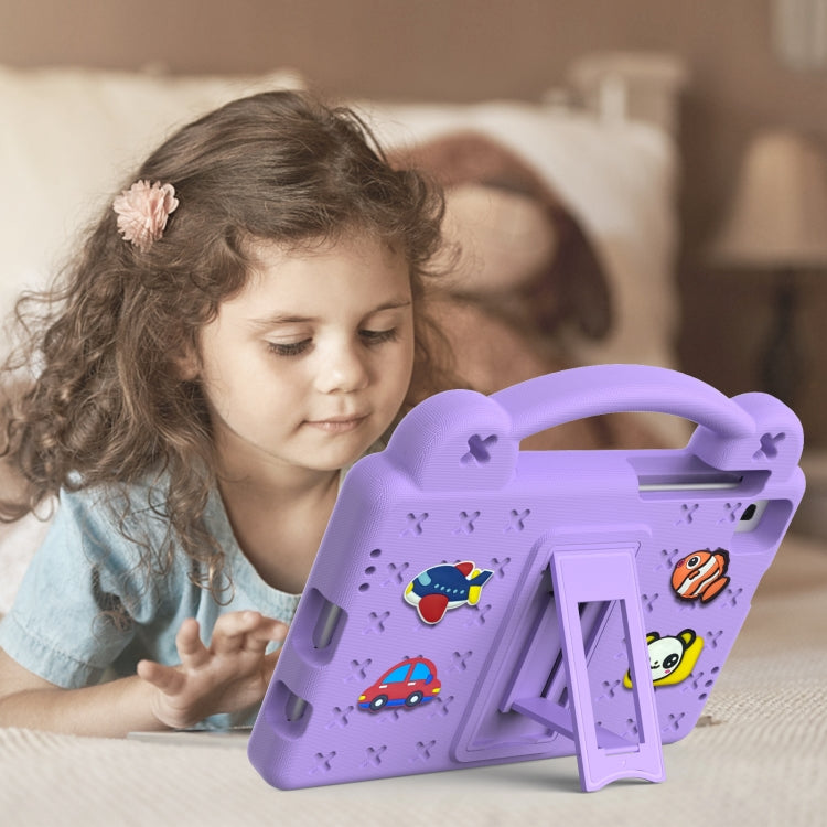 For Huawei MediaPad M5 8.4 Handle Kickstand Children EVA Shockproof Tablet Case(Light Purple) - Huawei by PMC TechLife | Online Shopping South Africa | PMC TechLife