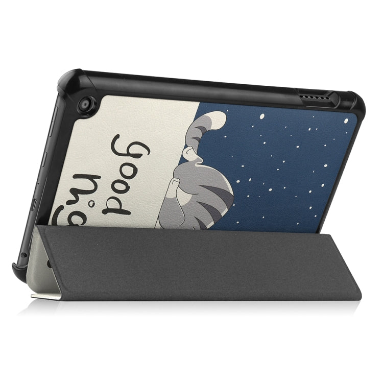Amazon Fire 7 12th 2022 JSM Smart Leather Tablet Case(Lazy Cat) - free shipping - PMc TechLife - Order now!