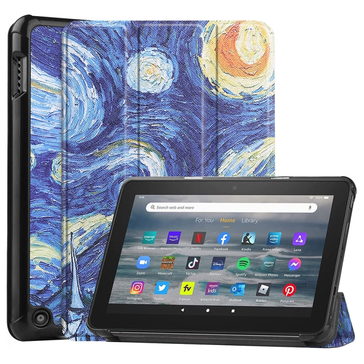 For Amazon Fire 7 12th 2022 JSM Smart Leather Tablet Case(Starry Sky) - free shipping - PMc TechLife - Order now!