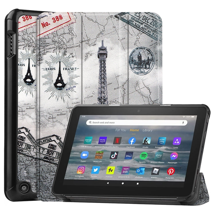 For Amazon Fire 7 12th 2022 JSM Smart Leather Tablet Case(Retro tower) - free shipping - PMc TechLife - Order now!