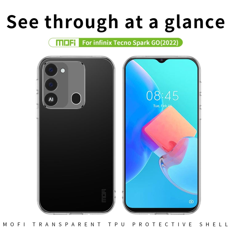 For Tecno Spark GO 2022 MOFI Ming Series Ultra-thin TPU Phone Case(Transparent) - Tecno Cases by MOFI | Online Shopping South Africa | PMC TechLife
