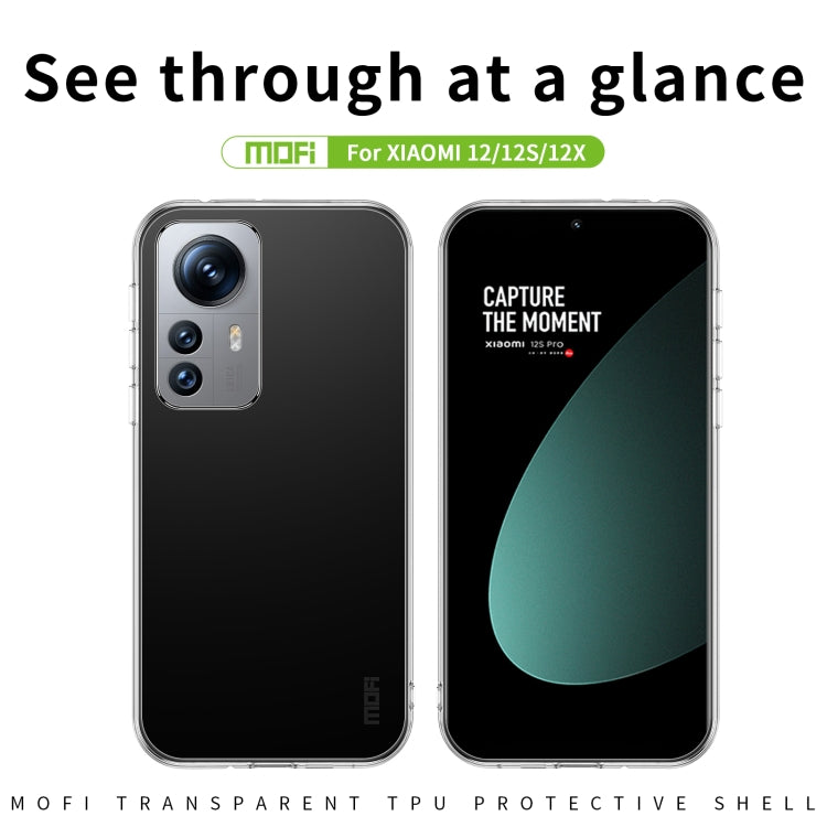 For Xiaomi 12 / 12S / 12X MOFI Ming Series Ultra-thin TPU Phone Case(Transparent) - Xiaomi Cases by MOFI | Online Shopping South Africa | PMC TechLife