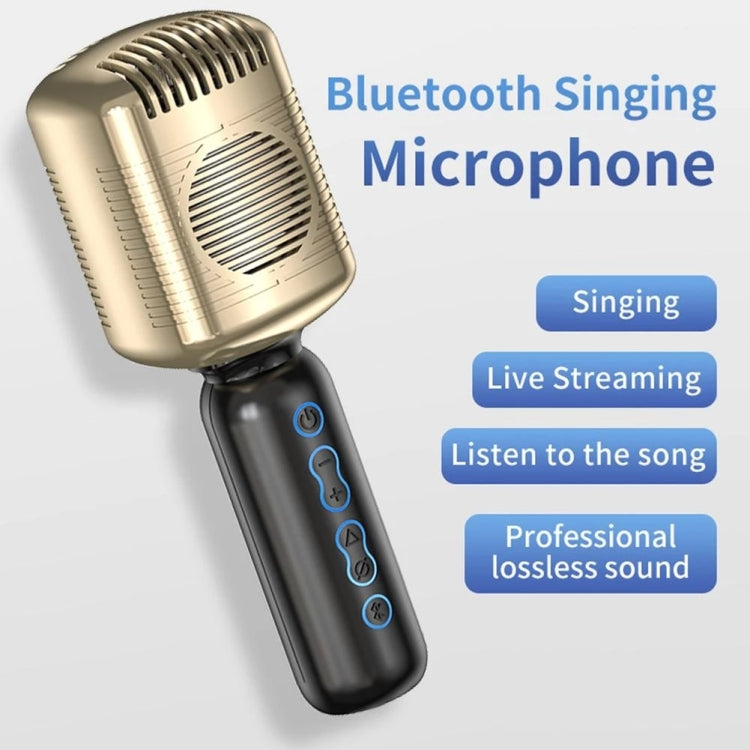 KM600 Wireless Microphone TWS Handheld Noise Reduction Smart Bluetooth-compatible Condenser Mic Music Player for Singing(Gold) - Microphone by PMC TechLife | Online Shopping South Africa | PMC TechLife | Buy Now Pay Later Mobicred