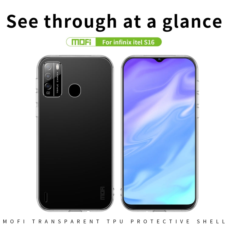 For Infinix itel S16 / Vision1 pro MOFI Ming Series Ultra-thin TPU Phone Case(Transparent) - Infinix Cases by MOFI | Online Shopping South Africa | PMC TechLife | Buy Now Pay Later Mobicred