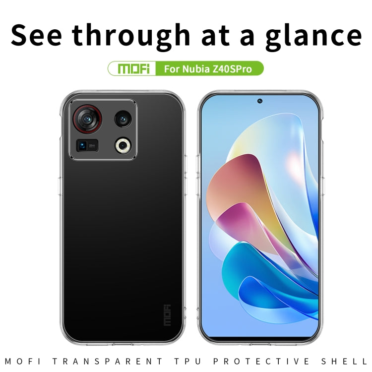 For ZTE Nubia Z40S Pro MOFI Ming Series Ultra-thin TPU Phone Case(Transparent) - ZTE Cases by MOFI | Online Shopping South Africa | PMC TechLife | Buy Now Pay Later Mobicred