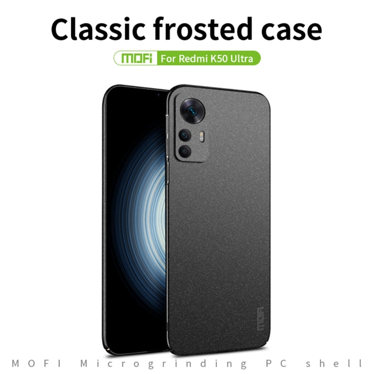For Xiaomi 12T / 12T Pro / Redmi K50 Ultra MOFI Frosted PC Ultra-thin Hard Phone Case(Gray) - free shipping - PMC TechLife - Order now!