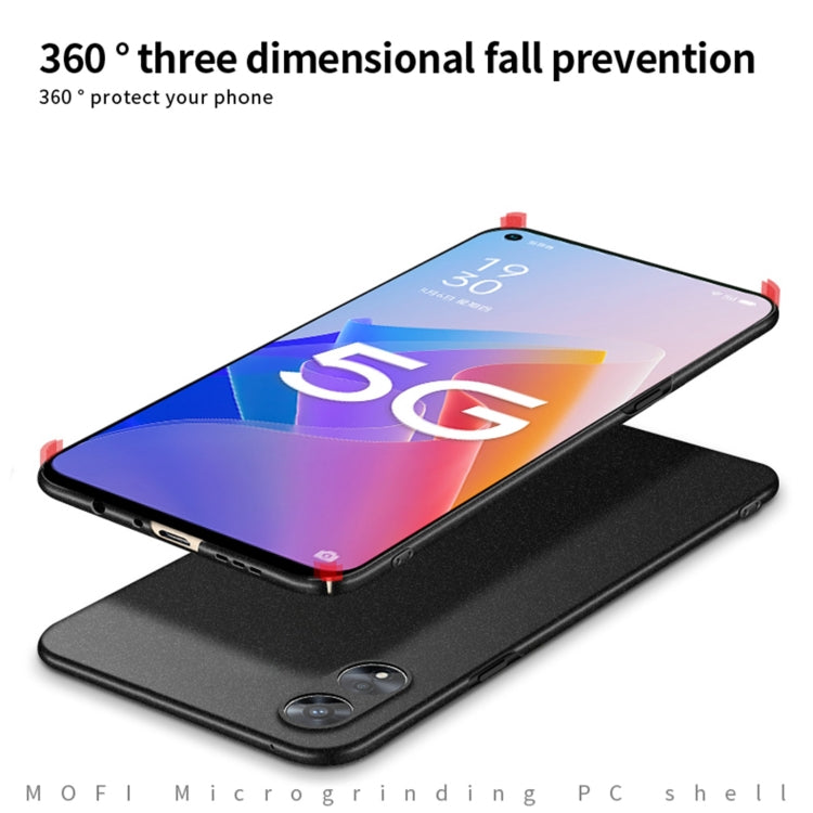 For OPPO A97 5G MOFI Frosted PC Ultra-thin Hard Phone Case(Black) - OPPO Cases by MOFI | Online Shopping South Africa | PMC TechLife | Buy Now Pay Later Mobicred