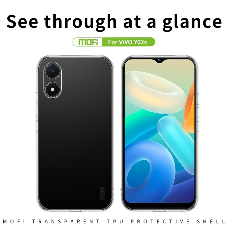 For vivo Y02s MOFI Ming Series Ultra-thin TPU Phone Case(Transparent) - vivo Cases by MOFI | Online Shopping South Africa | PMC TechLife
