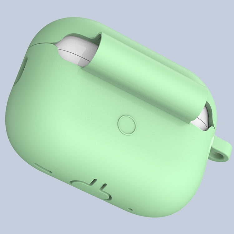 For Apple AirPods Pro 2 2022 ENKAY Thickened Silicone Protective Case with Keychain(Mint Green) - free shipping - PMC Jewellery - Order now!