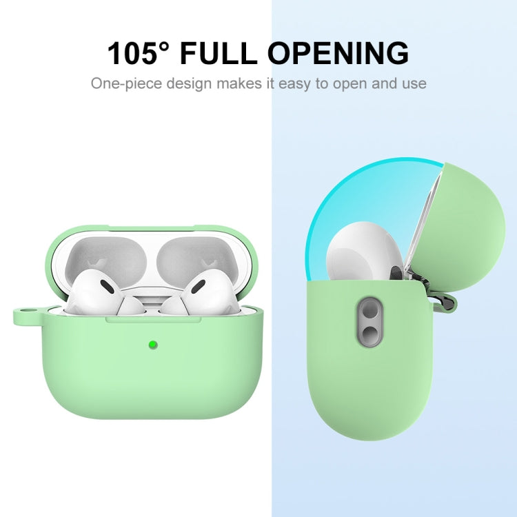 For Apple AirPods Pro 2 2022 ENKAY Thickened Silicone Protective Case with Keychain(Mint Green) - free shipping - PMC Jewellery - Order now!