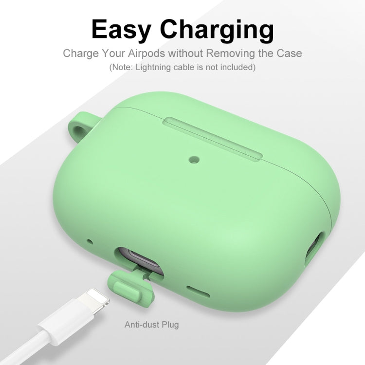 For Apple AirPods Pro 2 2022 ENKAY Thickened Silicone Protective Case with Keychain(Mint Green) - free shipping - PMC Jewellery - Order now!