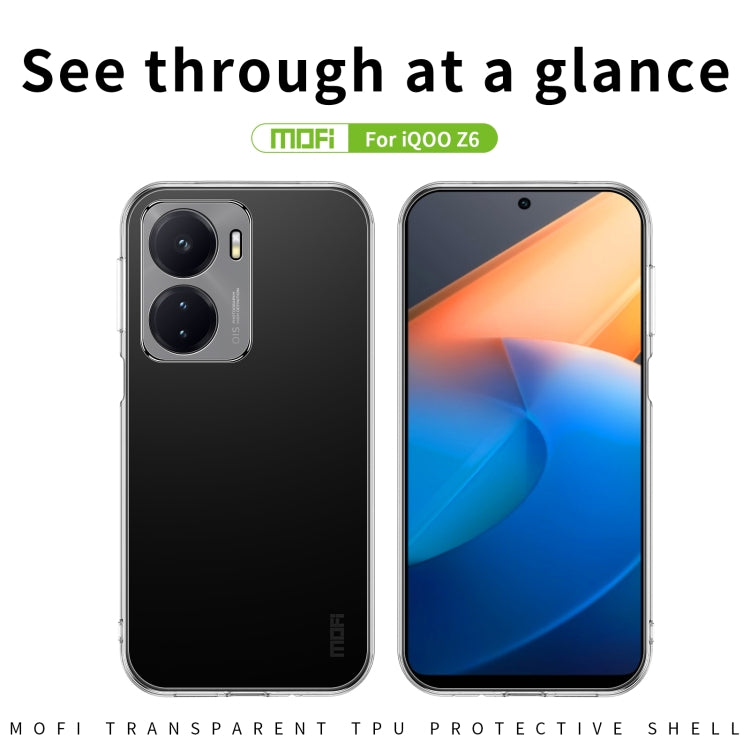 For vivo iQOO Z6 MOFI Ming Series Ultra-thin TPU Phone Case(Transparent) - vivo Cases by MOFI | Online Shopping South Africa | PMC TechLife