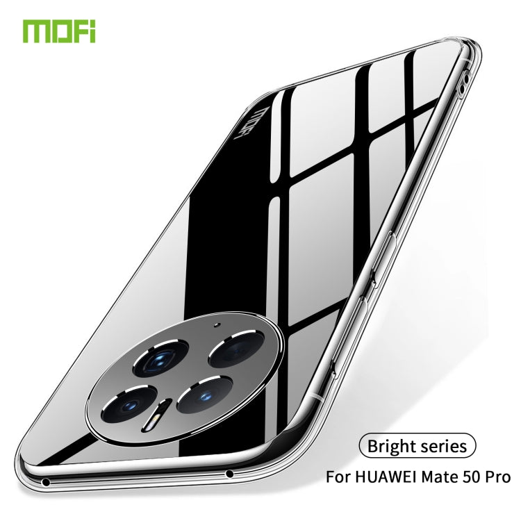 For Huawei Mate 50 Pro MOFI Ming Series Ultra-thin TPU Phone Case(Transparent) - Huawei Cases by MOFI | Online Shopping South Africa | PMC TechLife | Buy Now Pay Later Mobicred