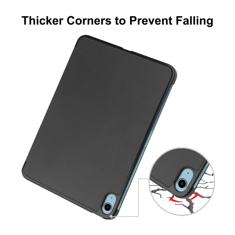 For iPad 2025 / 2022 ENKAY Tri-fold Custer Texture Leather Stand Smart Case(Black) - free shipping - PMc TechLife - Order now!