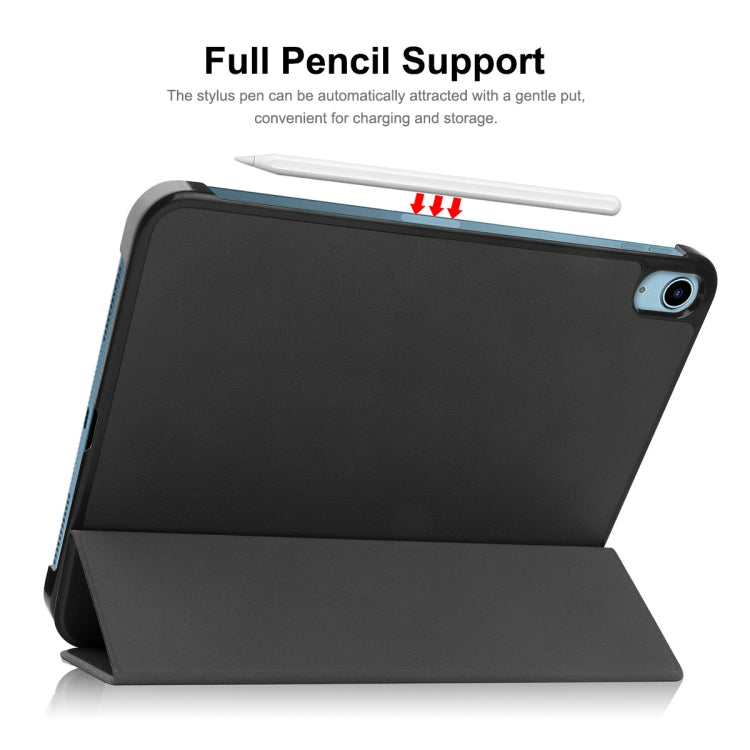 For iPad 2025 / 2022 ENKAY Tri-fold Custer Texture Leather Stand Smart Case(Dark Blue) - free shipping - PMc TechLife - Order now!