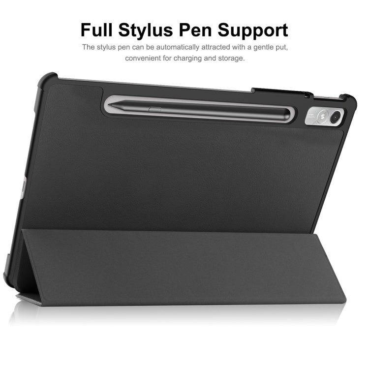 For Lenovo Tab P11 Pro Gen2 11.2 inch 2022 ENKAY Tri-fold Custer Texture Leather Stand Smart Case(Light Blue) - free shipping - PMC TechLife - Order now!