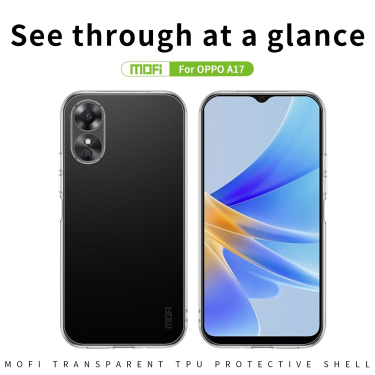 For OPPO A17 / A17K MOFI Ming Series Ultra-thin TPU Phone Case(Transparent) - OPPO Cases by MOFI | Online Shopping South Africa | PMC TechLife